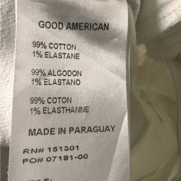 Good American Good 90s Short White Distress Size 32 Denim Minimal High Rise - Picture 9 of 10